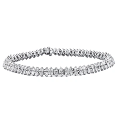 Diana M. 5.00 Carat Diamond Tennis Bracelet In White