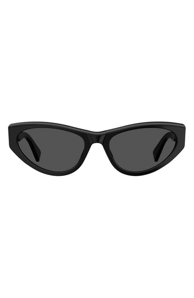Moschino 56mm Cat Eye Sunglasses In Black/ Grey