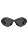 Moschino 55mm Cat Eye Sunglasses In Grey/ Grey