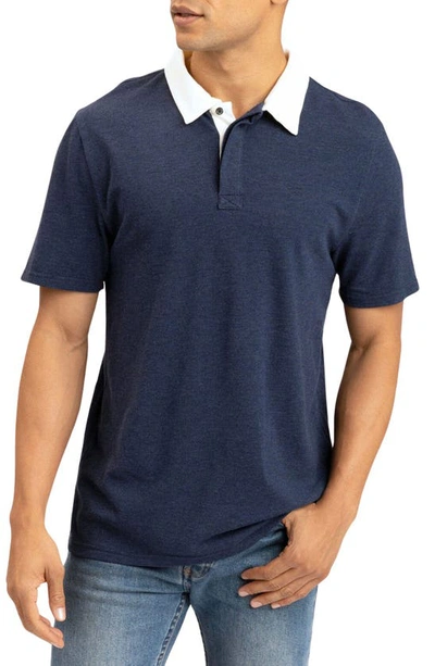 Threads 4 Thought Ashby Short Sleeve Polo In Blue