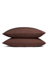 Parachute Set Of 2 100% Cotton Percale Pillowcases In Raisin