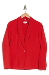 Nanette Lepore Notch Lapel Blazer In Cherry Red