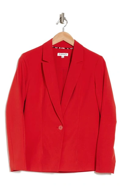 Nanette Lepore Notch Lapel Blazer In Cherry Red