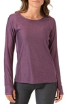 Threads 4 Thought Steffie Long Sleeve Baselayer T-shirt In Heather Currant