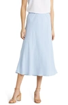Halogen Print Pull-on Midi Skirt In Kentucky Blue