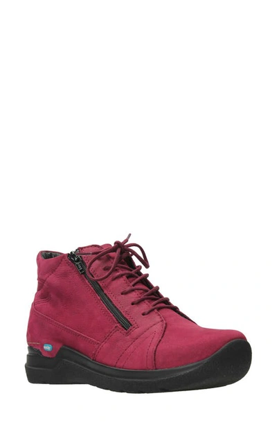 Wolky Why Water Resistant Trainer In Oxblood