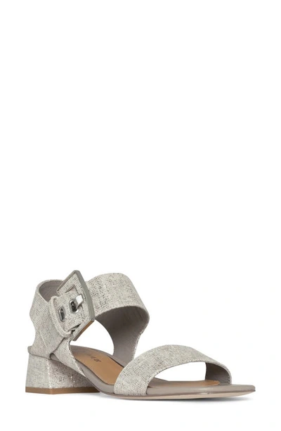 Donald Pliner Snakeskin Print Sandal In Pewter