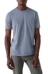 Faherty Organic Cotton Pocket T-shirt In Typhoon Blue