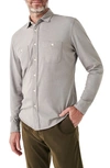 Faherty Knit Seasons Organic Cotton Button-up Shirt In Wind Grey