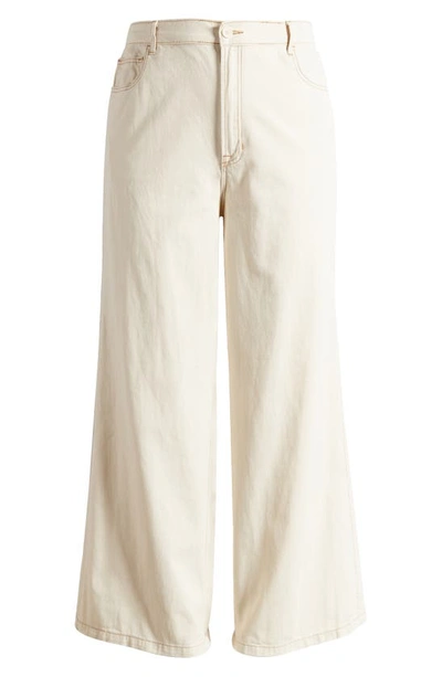 Pacsun Wide Leg Cotton Trousers In Bone