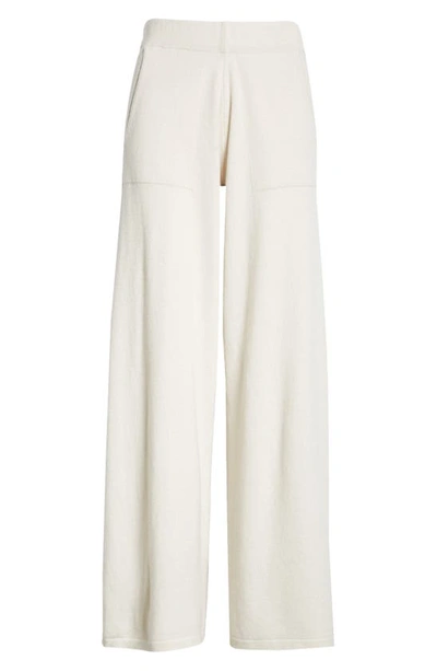 Eleventy Relaxed Fit Cashmere Wide Leg Pants In Sand