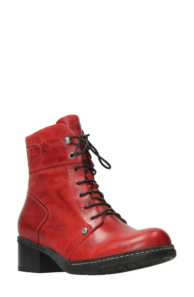 Wolky Red Deer Water Resistant Bootie In Dark Red