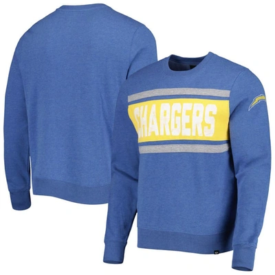 47 ' Heathered Blue Los Angeles Chargers Bypass Tribeca Pullover Sweatshirt