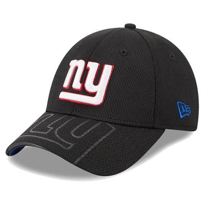 New Era Black New York Giants Top Visor 9forty Adjustable Hat