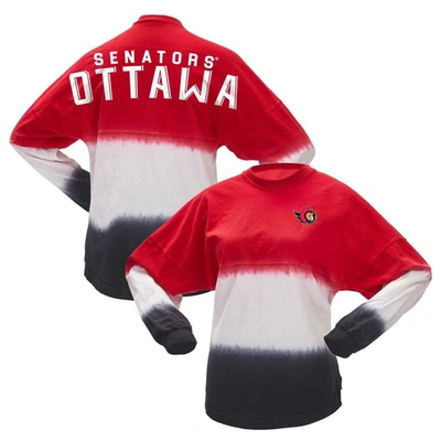 Spirit Jersey Fanatics Branded Red/black Ottawa Senators Ombre Long Sleeve T-shirt