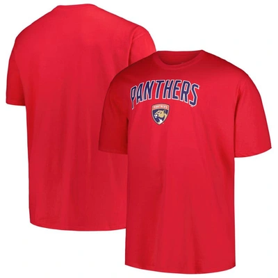 Profile Red Florida Panthers Big & Tall Arch Over Logo T-shirt
