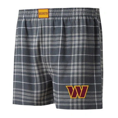 Concepts Sport Charcoal/gray Washington Commanders Concord Flannel Boxers
