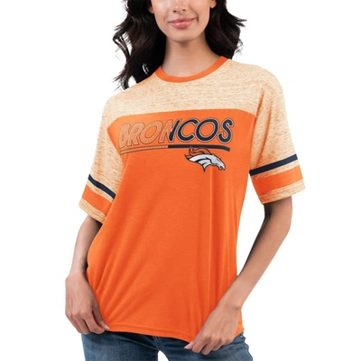 G-iii 4her By Carl Banks Orange Denver Broncos Track T-shirt