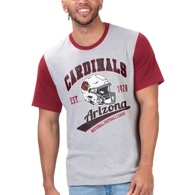 G-iii Sports By Carl Banks Grey Arizona Cardinals Black Label T-shirt In Heather Grey