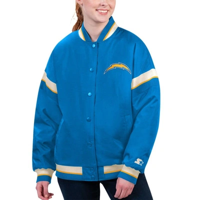 Starter Powder Blue Los Angeles Chargers Tournament Full-snap Varsity Jacket