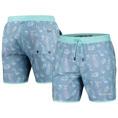 Flomotion Blue The Players Bogey Bag Tri-blend Volleyshorts