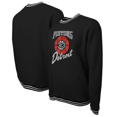 Stadium Essentials Unisex  Black Detroit Pistons 2023/24 City Edition Club Level Pullover Sweatshirt