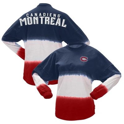 Spirit Jersey Fanatics Branded Navy/red Montreal Canadiens Ombre Long Sleeve T-shirt