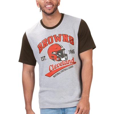 G-iii Sports By Carl Banks Heather Gray Cleveland Browns Black Label T-shirt