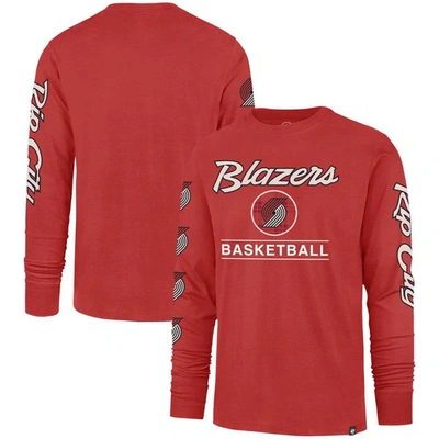 47 ' Red Portland Trail Blazers 2023/24 City Edition Triplet Franklin Long Sleeve T-shirt