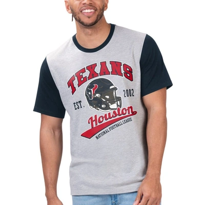 G-iii Sports By Carl Banks Grey Houston Texans Black Label T-shirt In Heather Grey