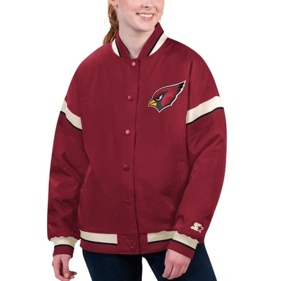 Starter Cardinal Arizona Cardinals Tournament Full-snap Varsity Jacket