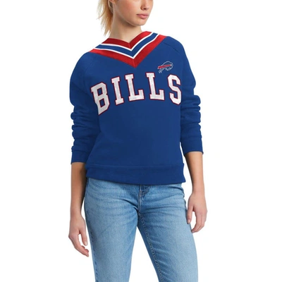 Tommy Hilfiger Royal Buffalo Bills Heidi V-neck Pullover Sweatshirt