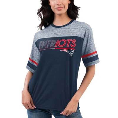 G-iii 4her By Carl Banks Navy New England Patriots Track T-shirt