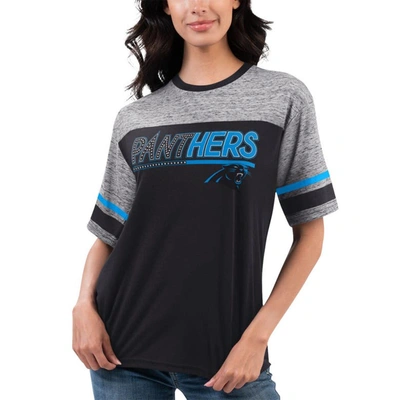 G-iii 4her By Carl Banks Black Carolina Panthers Track T-shirt