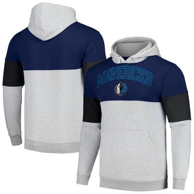 Fanatics Men's  Navy, Black Dallas Mavericks Big And Tall Pullover Hoodie In Navy,black