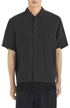 Rag & Bone Avery Cotton Short Sleeve Button-up Shirt In Phantom