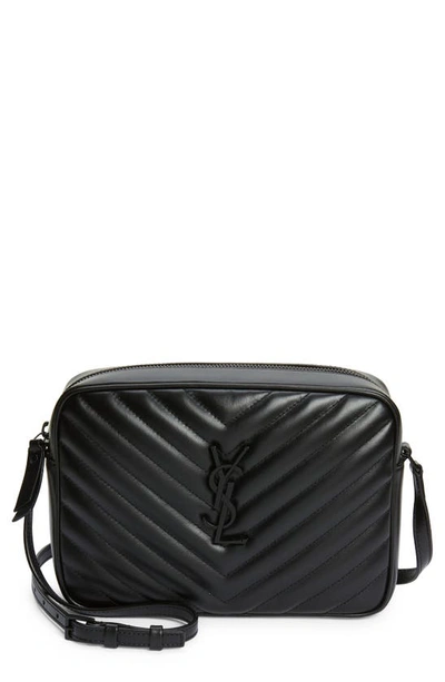 Saint Laurent Lou Matelassé Leather Camera Bag In Nero