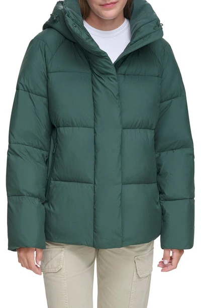 Levi's Hooded Puffer Jacket In Darkest Spruce