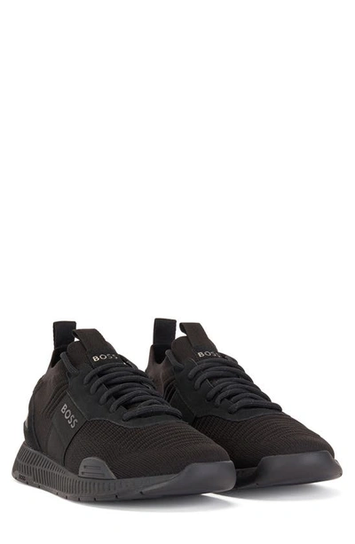 Hugo Boss Titanium Sneaker In Black