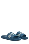 Hugo Boss Bay Slide Sandal In Bright Blue