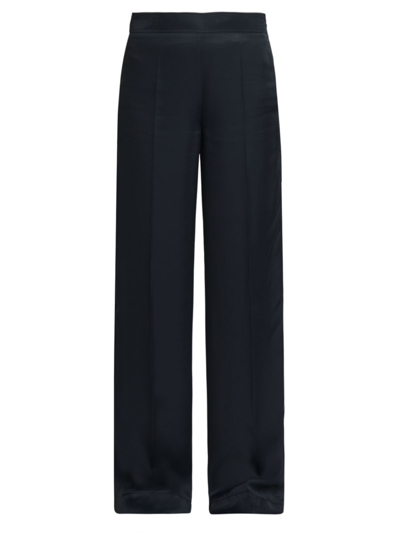 Jil Sander Mid-rise Straight-leg Ankle Trousers In Navy