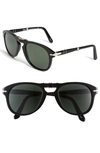 Persol Folding Polarized Keyhole Sunglasses In Black Polarized