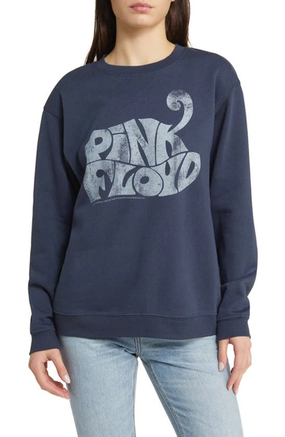 Vinyl Icons Pink Floyd Crewneck Sweatshirt In Navy