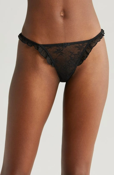 Love Stories Francesca Lace Thong In Black