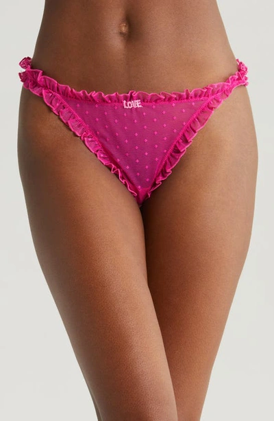 Love Stories Lana Frilled Thong In Pink