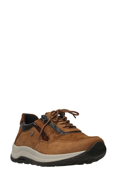 Wolky Cupar Waterproof Trainer In Cognac