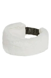 Apparis Eleni Faux Fur Headband In Ivory