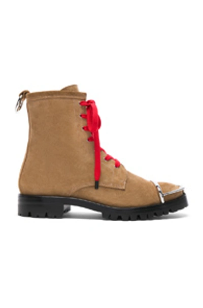Alexander Wang Lyndon Suede Boot In Clay