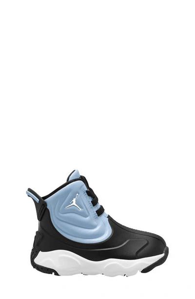 Jordan Kids' Drip 23 Rain Boot In Black/ Sail/ Ice Blue/ White