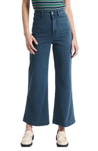 Rolla's Sailor Superhigh Waist Wide Leg Jeans In Petrol